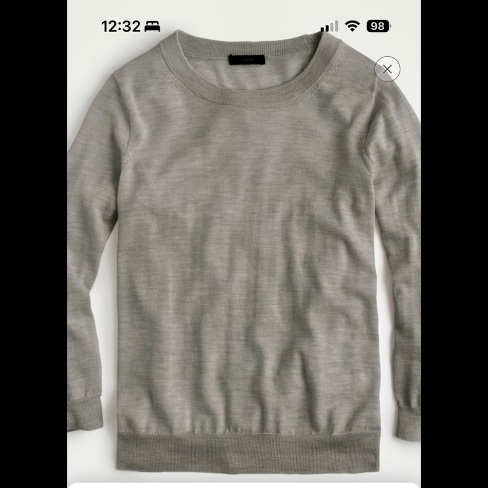 J. Crew Tippi merino wool sweater in gray  3X
